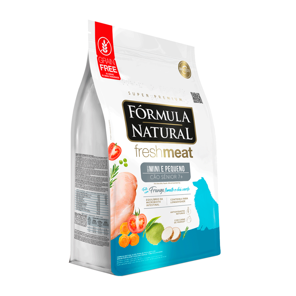 Ração Fórmula Natural Fresh Meat Cães Sênior Mini e Pequeno Frango 10,1kg