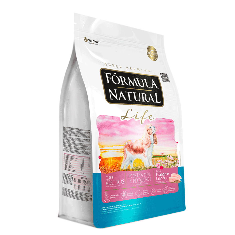Ração Fórmula Natural Life Cães Adultos Mini e Pequeno 10,1kg