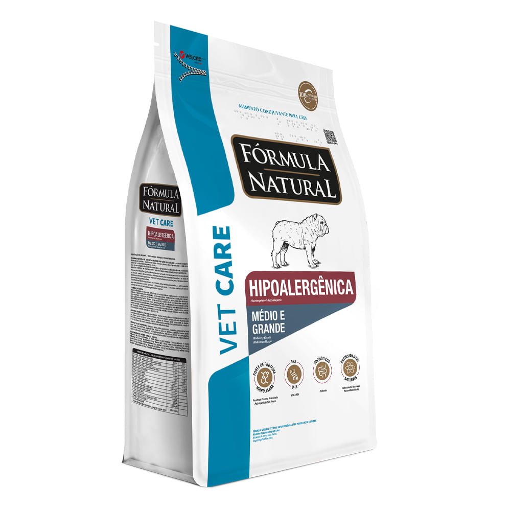 Ração Fórmula Natural Vet Care Hipoalergênica Cães Médio e Grande 10kg