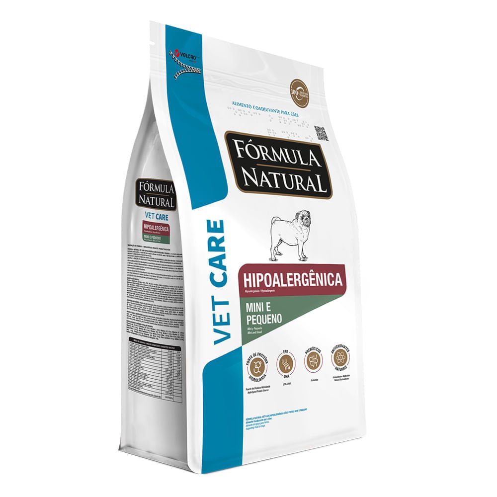 Ração Fórmula Natural Vet Care Hipoalergênica Cães Mini e Pequeno 2kg