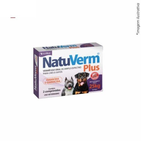 NATU VERM PLUS 1650MG C/2 COMPRIMIDO