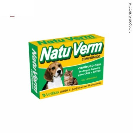 NATU VERM C/4 COMPRIMIDO